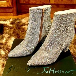 Authentic brand new with box & tags Betsey Johnson SB-CADY RHINESTONE BOOTIES.
